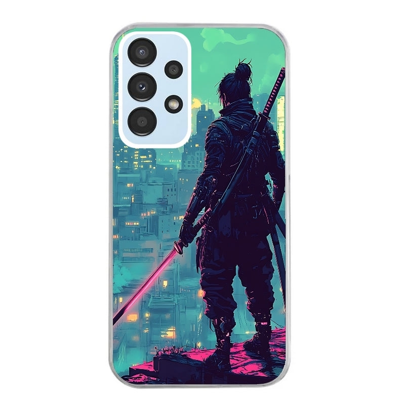 Coque taperso pour Galaxy A13 4G et 5G A23 A53 avec motif samourai new york protection antichoc personnalisée