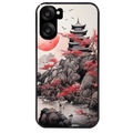 Coque noire taperso pour OnePlus Nord CE5 avec motif japan et temple protection antichoc personnalisée