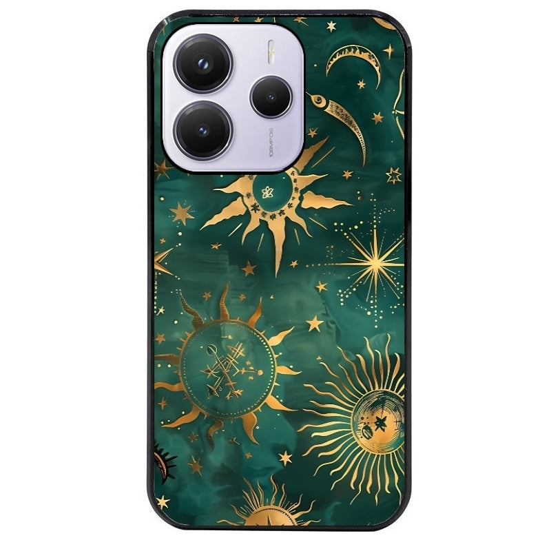 Coque noire taperso pour Redmi Note 14 et PRO PLUS 4G 5G avec motif lune et astro protection antichoc personnalisée
