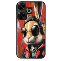 Coque noire taperso pour Redmi 13 4G avec motif lapin tag protection antichoc personnalisée