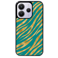 Coque noire taperso pour Redmi Note 14 et PRO PLUS 4G 5G avec motif zebre vert protection antichoc personnalisée