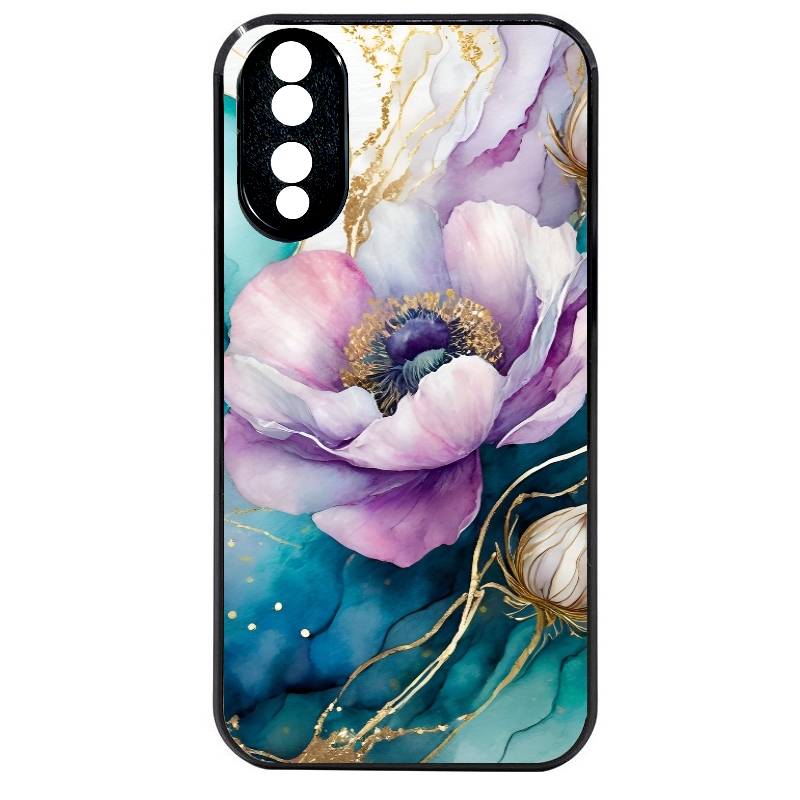 Coque noire taperso pour Honor 70 LITE 90 et LITE avec motif marbre fleur protection antichoc personnalisée
