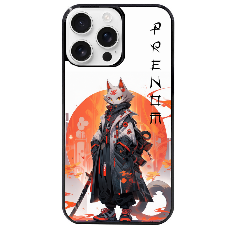 Coque noire taperso pour Iphone 16 16E PLUS MAX PRO avec motif anime chat japan personnalise protection antichoc personnalisée