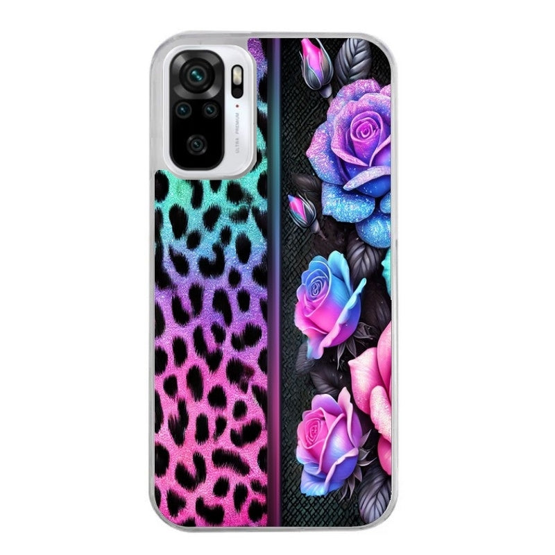 Coque taperso pour Redmi Note 10 4G 5G PRO 10S avec motif leopard et fleur protection antichoc personnalisée
