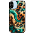 Coque noire taperso pour Redmi A1 et A2 avec motif effet fourrure leopard 3 protection antichoc personnalisée