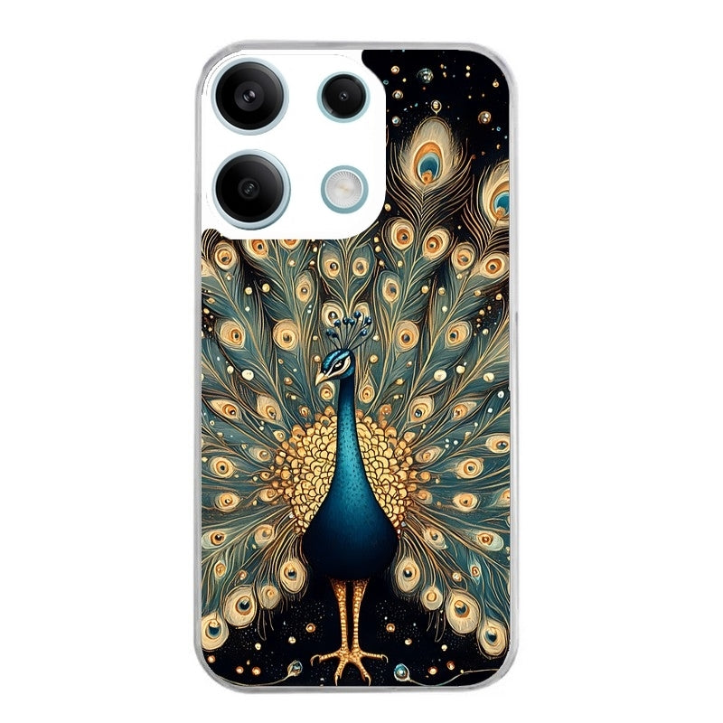 Coque taperso pour POCO X6 5G avec motif paon mandala protection antichoc personnalisée