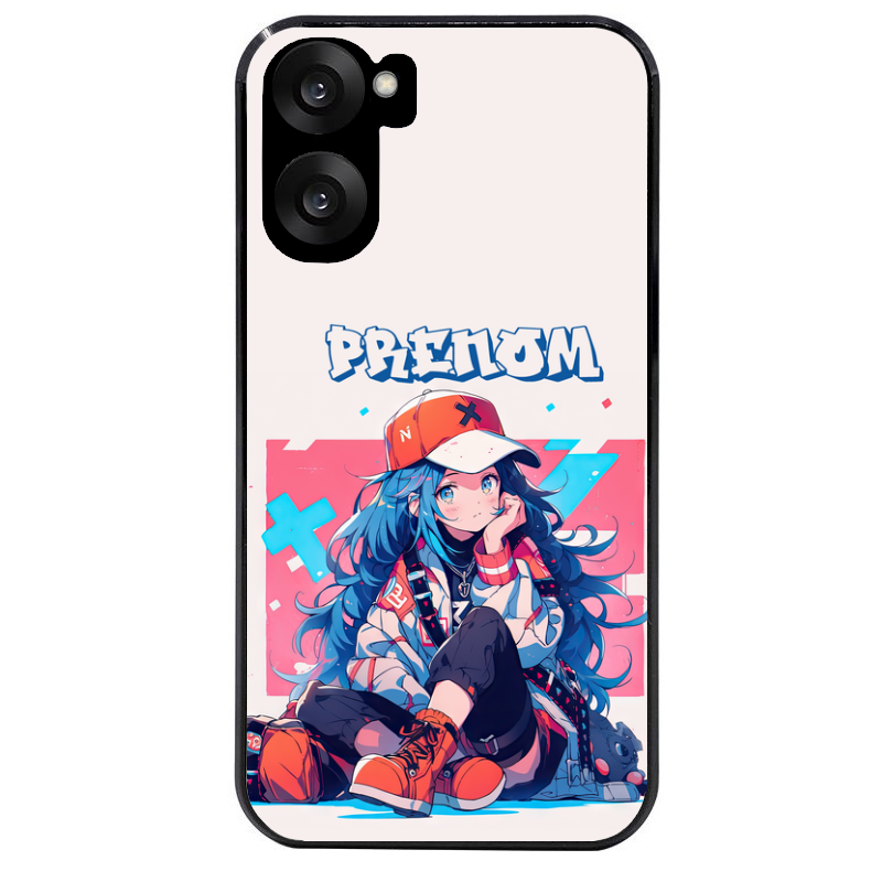 Coque noire taperso pour OnePlus Nord CE5 avec motif anime casquette personnalise protection antichoc personnalisée
