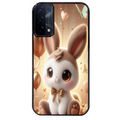 Coque noire taperso pour OPPO A54 et A74 5G avec motif lapin ballon protection antichoc personnalisée