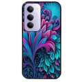 Coque noire taperso pour Redmi 15 4G et 5G avec motif tropical violet et des fleurs protection antichoc personnalisée