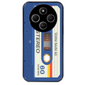 Coque noire taperso pour POCO C75 personnalisable avec motif cassette bleu protection antichoc personnalisée