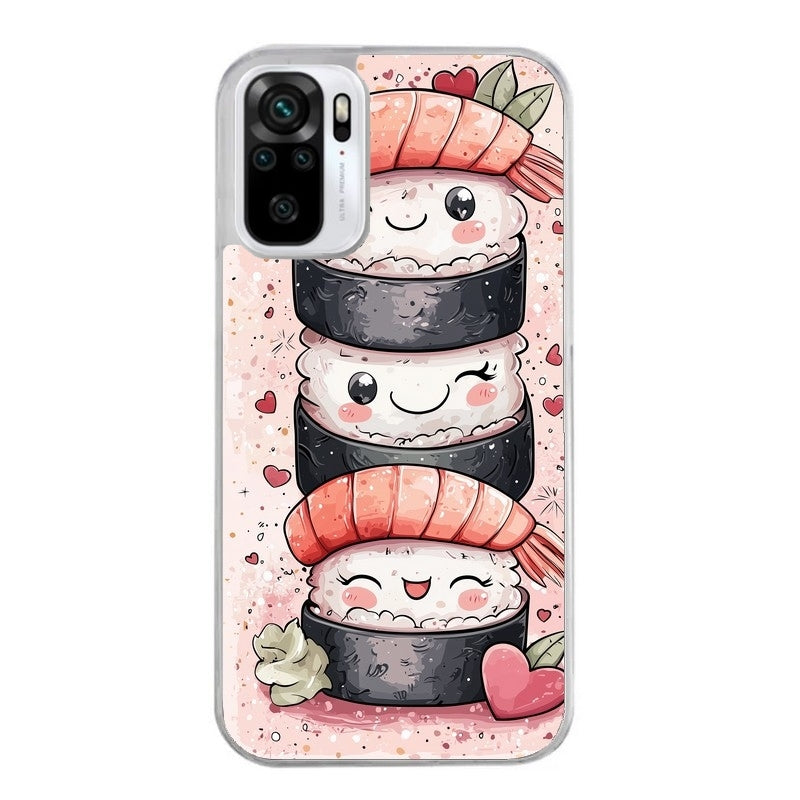 Coque taperso pour Redmi Note 10 4G 5G PRO 10S avec motif sushi kawai anime protection antichoc personnalisée