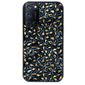 Coque noire taperso pour OPPO Reno 8 LITE avec motif leopard bleu protection antichoc personnalisée