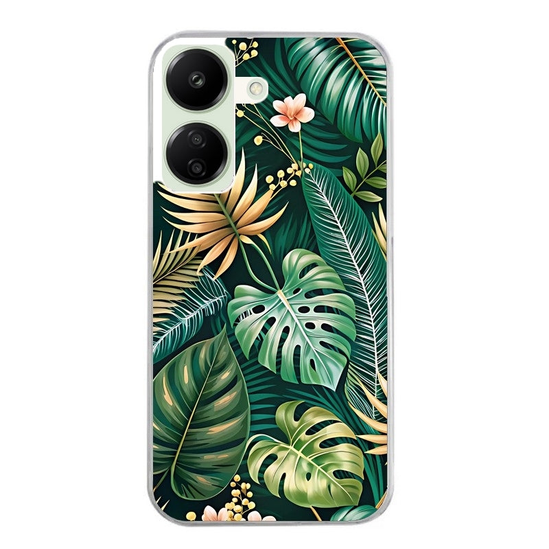 Coque taperso pour POCO C65 4G avec motif jungle dore protection antichoc personnalisée