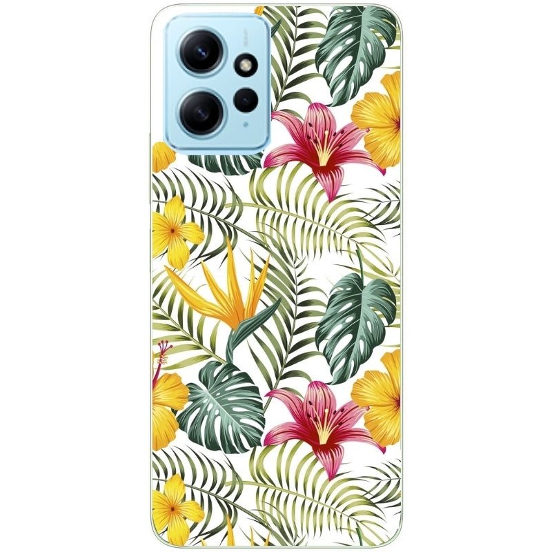 Coque taperso pour POCO X5 5G avec motif jungle et fleur hibiscus protection antichoc personnalisée