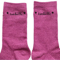 Chaussettes personnalisée paillettes rose avec votre prénom étoile