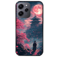 Coque noire taperso pour Redmi 12 4G et 5G avec motif samourai cerisier protection antichoc personnalisée
