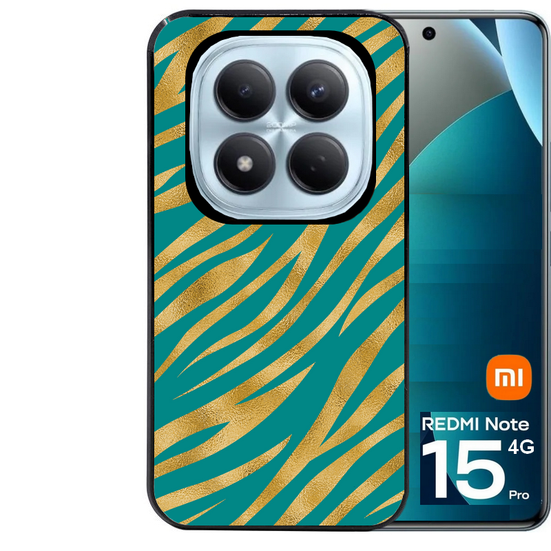 Coque noire taperso pour Redmi Note 15 et PRO PLUS 4G 5G avec motif zebre vert protection antichoc personnalisée
