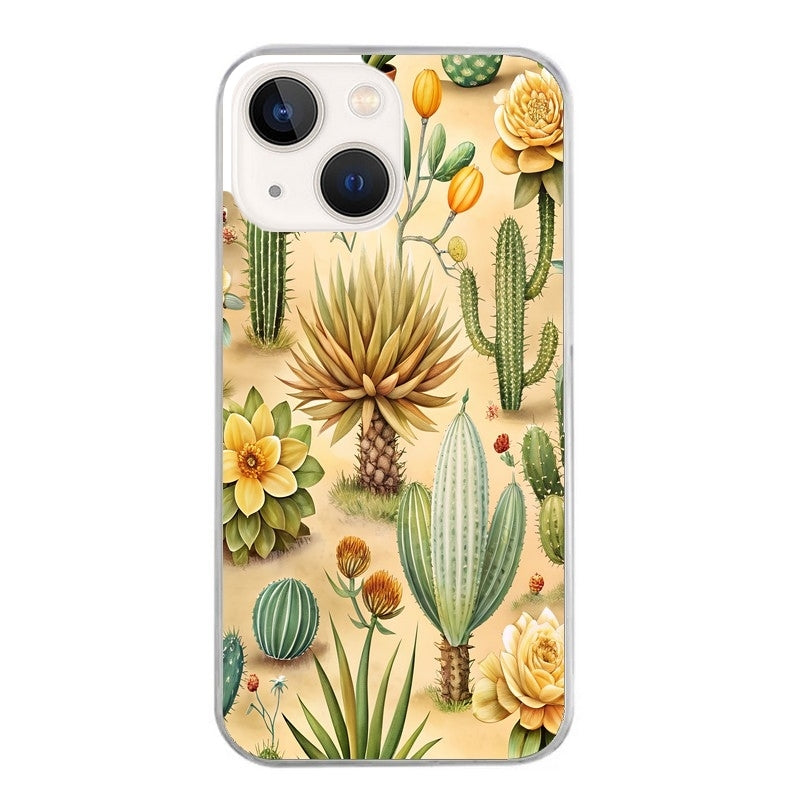 Coque taperso pour Iphone 15 et PRO PLUS PRO MAX avec motif cactus et succulent protection antichoc personnalisée
