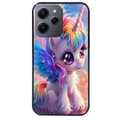 Coque noire taperso pour Redmi 12 4G et 5G avec motif licorne style anime protection antichoc personnalisée