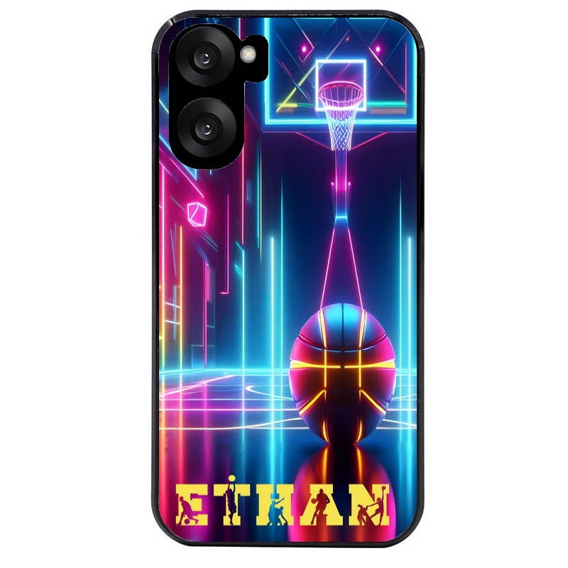 Coque noire taperso pour OnePlus Nord CE5 avec motif basket electro personnalisee protection antichoc personnalisée