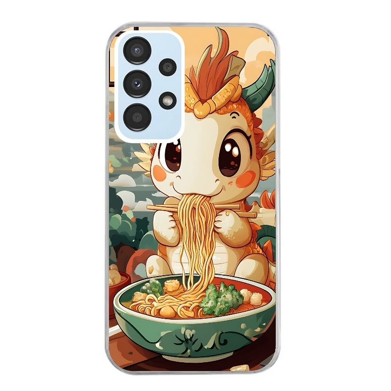 Coque taperso pour Galaxy A13 4G et 5G A23 A53 avec motif dragon ramen 3 protection antichoc personnalisée
