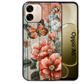 Coque noire taperso pour OPPO A6 A6X 4G et 5G avec motif bois et papillon 3 protection antichoc personnalisée