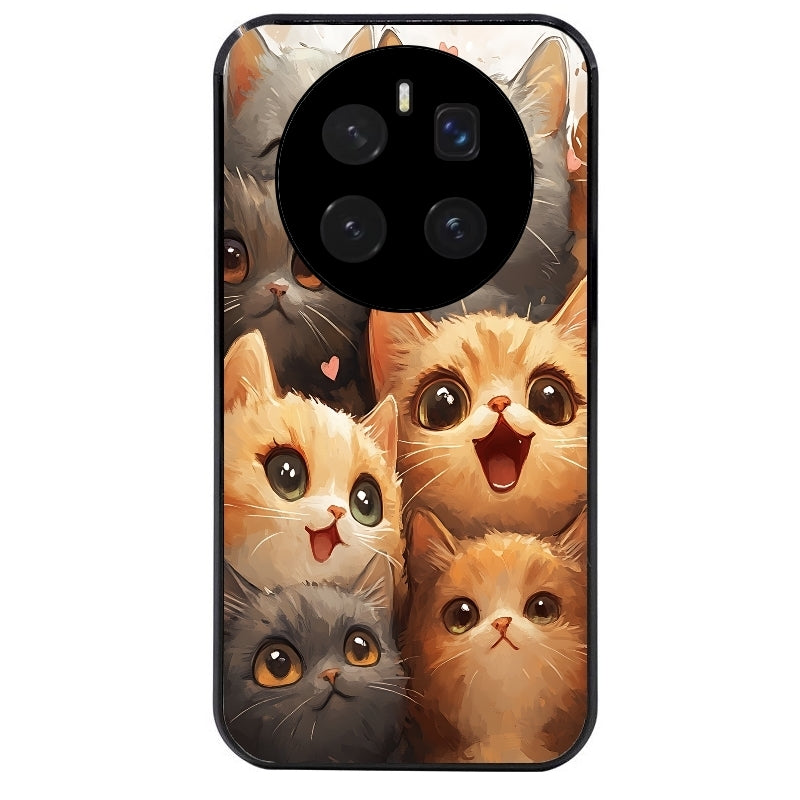 Coque noire taperso pour Magic 7 LITE et PRO avec motif chat smile protection antichoc personnalisée