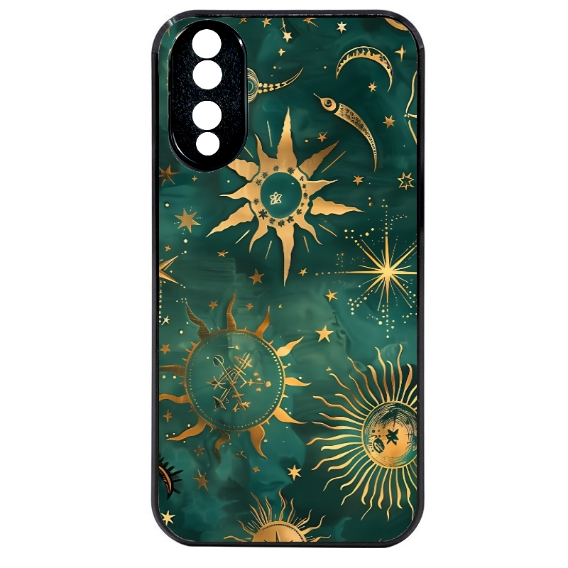 Coque noire taperso pour Honor 70 LITE 90 et LITE avec motif lune et astro protection antichoc personnalisée
