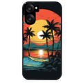 Coque noire taperso pour OnePlus Nord CE5 avec motif hawaii palmier protection antichoc personnalisée