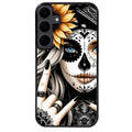 Coque noire taperso pour galaxy A06 A16 A26 A36 A56 avec motif tete de mort tatoo protection antichoc personnalisée
