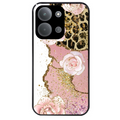 Coque noire taperso pour POCO C85 avec motif marbre fleur leopard protection antichoc personnalisée