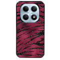 Coque noire taperso pour POCO M8 5G et PRO 5G avec motif zebre grenat protection antichoc personnalisée