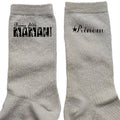 Chaussettes personnalisée paillettes crème motif bonne fëte maman