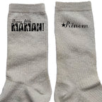 Chaussettes personnalisée paillettes crème motif bonne fëte maman