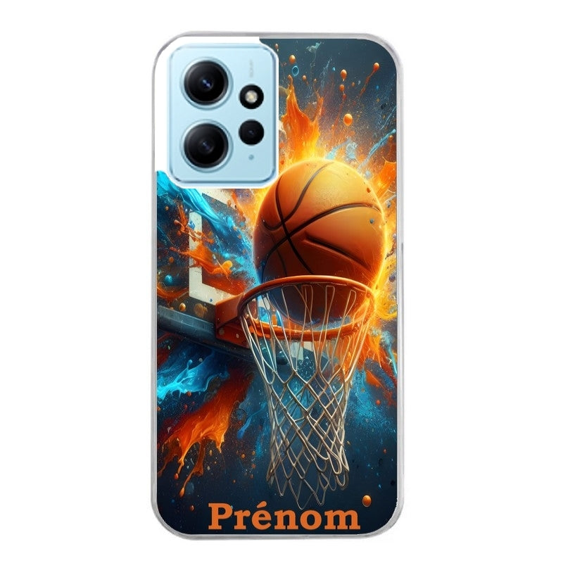 Coque taperso pour Redmi Note 12 4G 5G PRO 4G avec motif basket ball color personnalise protection antichoc personnalisée