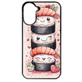 Coque noire taperso pour POCO C71 4G avec motif sushi kawai anime protection antichoc personnalisée