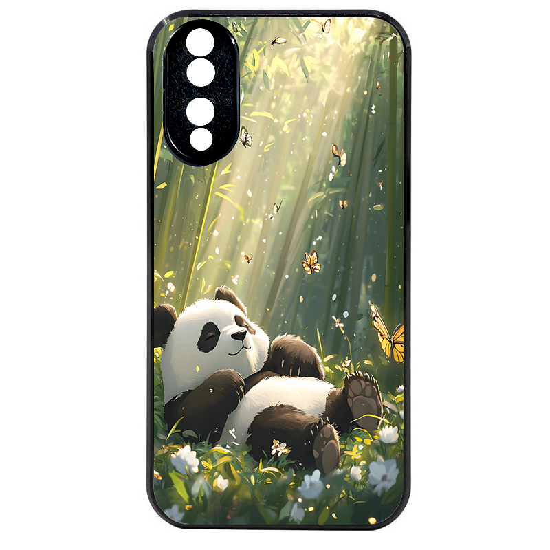 Coque noire taperso pour Honor 70 LITE 90 et LITE avec motif panda bambou protection antichoc personnalisée
