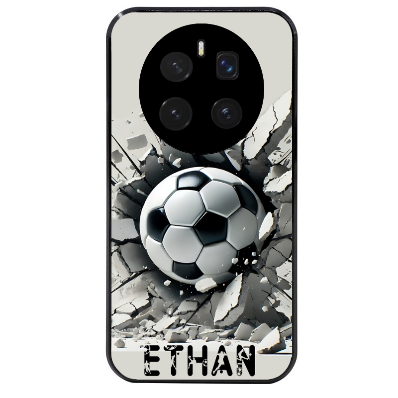 Coque noire taperso pour Magic 7 LITE et PRO avec motif foot beton personnalisee protection antichoc personnalisée