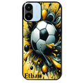 Coque noire taperso pour Redmi A1 et A2 avec motif football personnalisee protection antichoc personnalisée