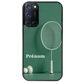 Coque noire taperso pour OPPO A72 4G avec motif badminton sport personnalise protection antichoc personnalisée