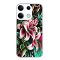 Coque taperso pour POCO X6 5G avec motif leopard hibiscus protection antichoc personnalisée