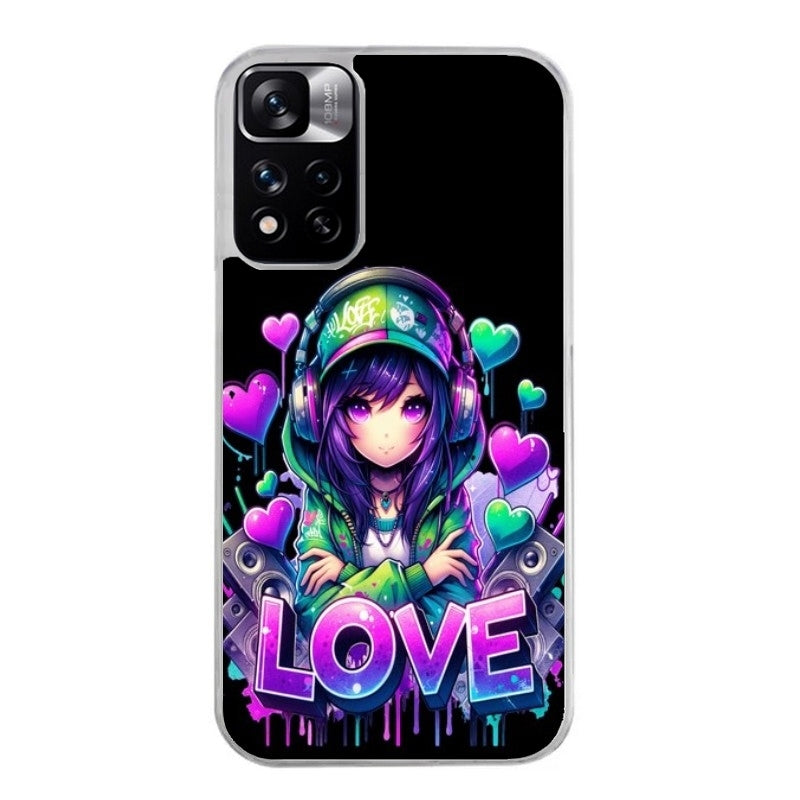 Coque taperso pour Redmi Note 12 4G 5G PRO 4G avec motif anime manga et love protection antichoc personnalisée