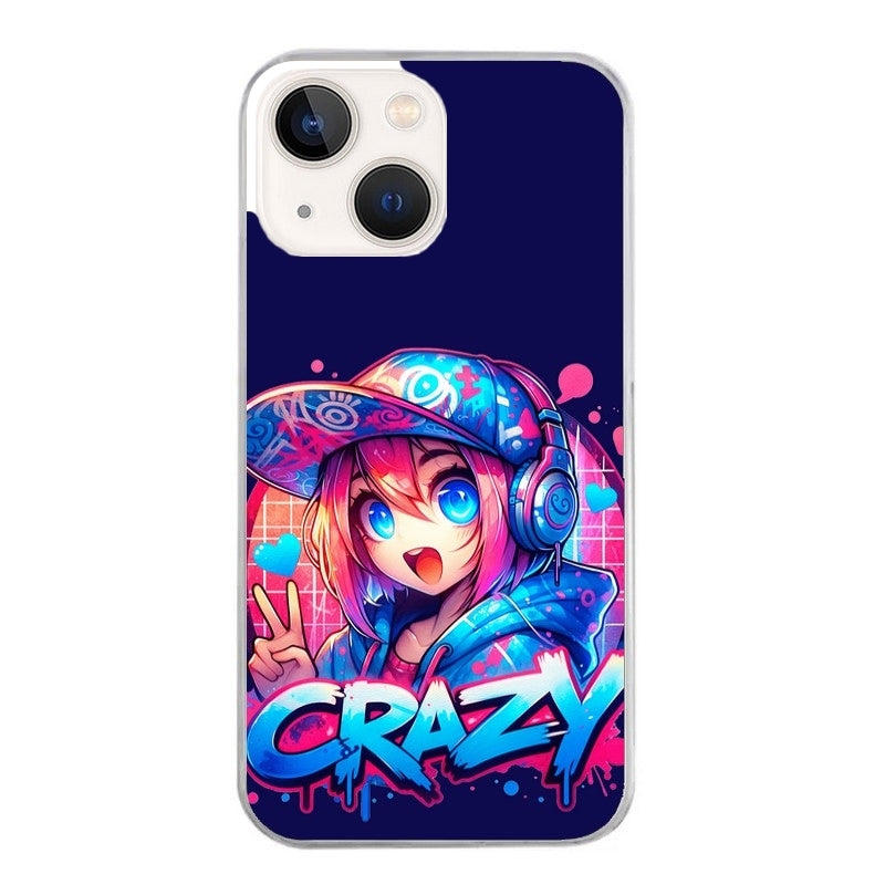 Coque taperso pour Iphone 14 et PRO PLUS PRO MAX avec motif anime crazy protection antichoc personnalisée
