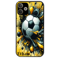 Coque noire taperso pour OPPO A5 PRO 4G et 5G avec motif football personnalisee protection antichoc personnalisée