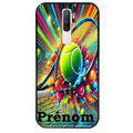 Coque noire taperso pour OPPO A5 A9 2020 avec motif tennis color personnalisee protection antichoc personnalisée