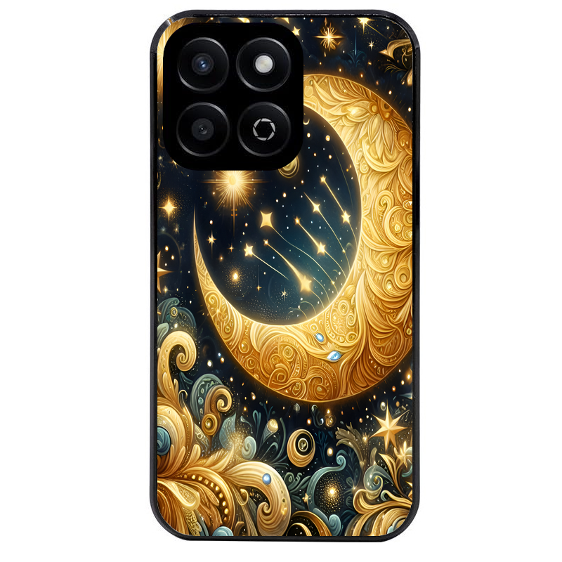 Coque noire taperso pour Honor 70 LITE 90 et LITE avec motif lune astre protection antichoc personnalisée