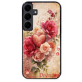 Coque noire taperso pour galaxy A06 A16 A26 A36 A56 avec motif coeur et fleur personnalisee protection antichoc personnalisée