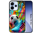 Coque noire taperso pour OPPO Reno 15 et F FS 5G avec motif foot color personnalisee protection antichoc personnalisée