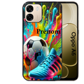 Coque noire taperso pour OPPO A6 A6X 4G et 5G avec motif foot color personnalisee protection antichoc personnalisée