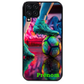 Coque noire taperso pour galaxy A22 A32 A52 A52S 4G 5G  avec motif foot controle personnalisee protection antichoc personnalisée
